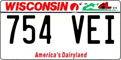WI license plate 754VEI