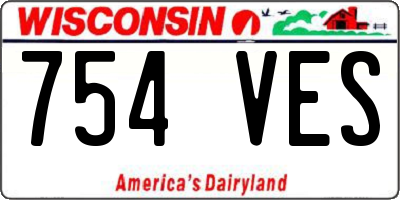 WI license plate 754VES