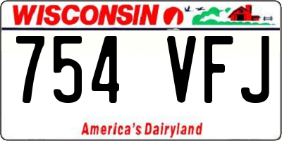 WI license plate 754VFJ