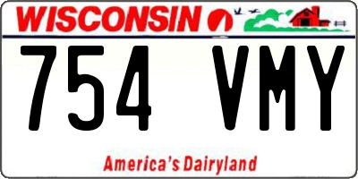 WI license plate 754VMY