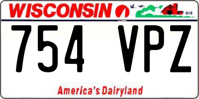 WI license plate 754VPZ