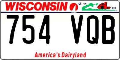 WI license plate 754VQB