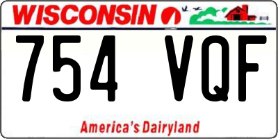 WI license plate 754VQF