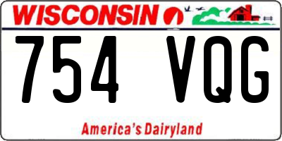 WI license plate 754VQG