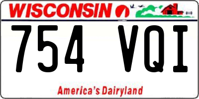 WI license plate 754VQI