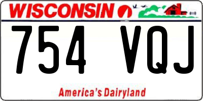 WI license plate 754VQJ