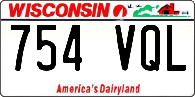 WI license plate 754VQL