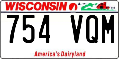 WI license plate 754VQM