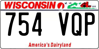 WI license plate 754VQP