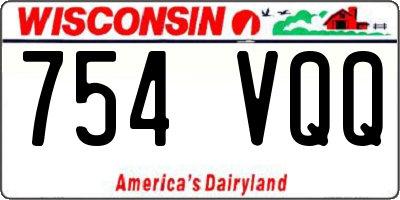 WI license plate 754VQQ