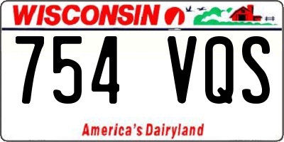 WI license plate 754VQS