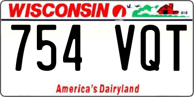 WI license plate 754VQT