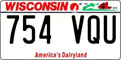 WI license plate 754VQU