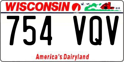 WI license plate 754VQV