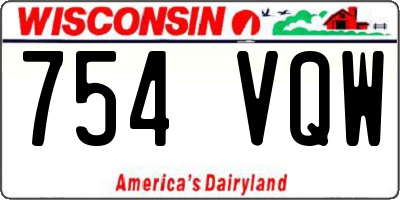 WI license plate 754VQW