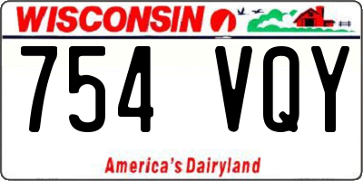 WI license plate 754VQY