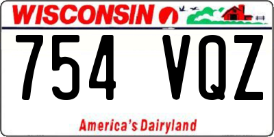 WI license plate 754VQZ