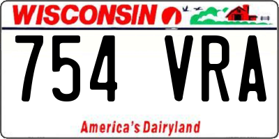 WI license plate 754VRA