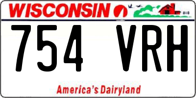 WI license plate 754VRH