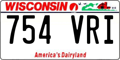 WI license plate 754VRI