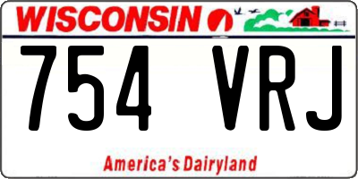 WI license plate 754VRJ
