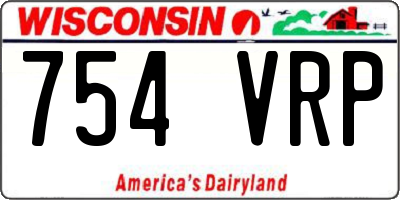 WI license plate 754VRP
