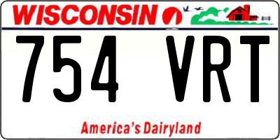 WI license plate 754VRT