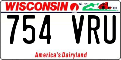 WI license plate 754VRU