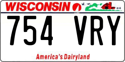 WI license plate 754VRY