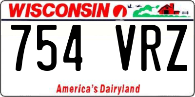WI license plate 754VRZ