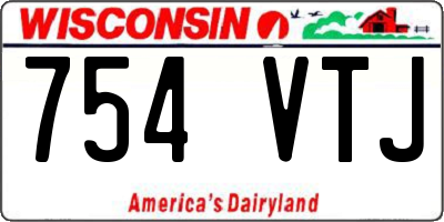 WI license plate 754VTJ