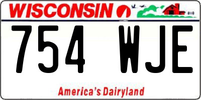 WI license plate 754WJE
