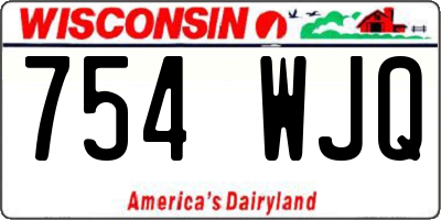 WI license plate 754WJQ