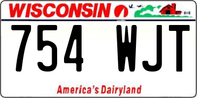 WI license plate 754WJT