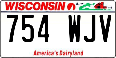 WI license plate 754WJV