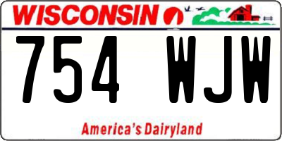 WI license plate 754WJW