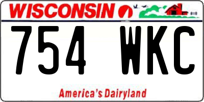 WI license plate 754WKC