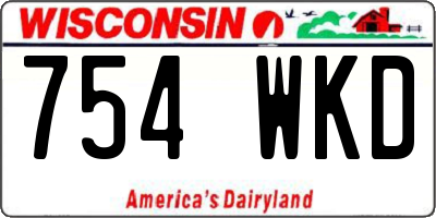 WI license plate 754WKD