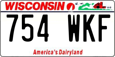WI license plate 754WKF
