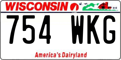 WI license plate 754WKG