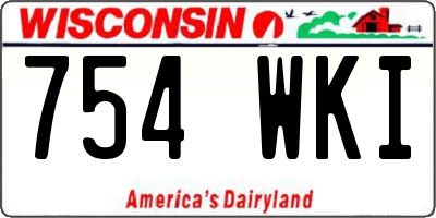 WI license plate 754WKI