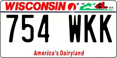 WI license plate 754WKK
