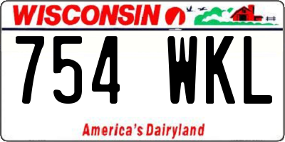 WI license plate 754WKL