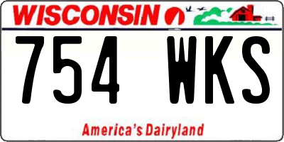 WI license plate 754WKS