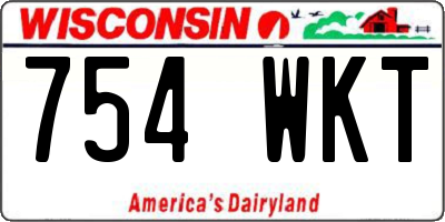 WI license plate 754WKT