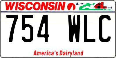 WI license plate 754WLC