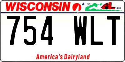 WI license plate 754WLT