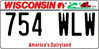 WI license plate 754WLW