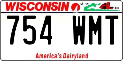 WI license plate 754WMT