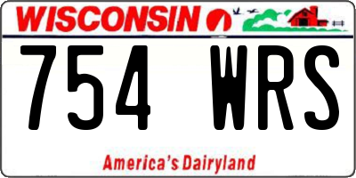 WI license plate 754WRS